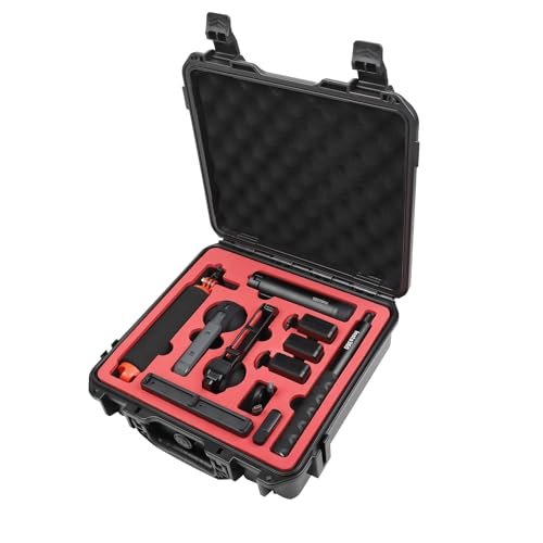 Waterproof Hard Case for Insta360 X5 Essentials Bundle/X4/X3 | Holds Up to 6 Batteries | Shockproof & Dustproof Protection | Fits Floating Hand Grip, Selfie Stick, Lens Guards & Accessories