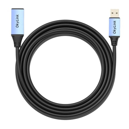 OkyLink Active USB 2.0 Extension Cable A to A, Male to Female 32ft(10M) | 480Mbps Signal booster cord, compatible with printer, mouse, keyboard, scanner, camera - size: 32ft (10m)