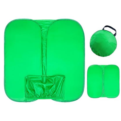 Streaming Green Screen Chair | Reversible Photography Backdrop, Portable Soft Fabric, Compact Foldable Sheet | Perfect Webcam Video Setup, Live Broadcast, Streaming, Video Conferencing, Content