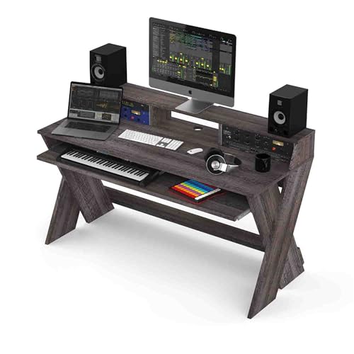 Glorious Sound Desk Pro Professional Studio Workstation in Walnut - style: Sound Desk Pro Walnut