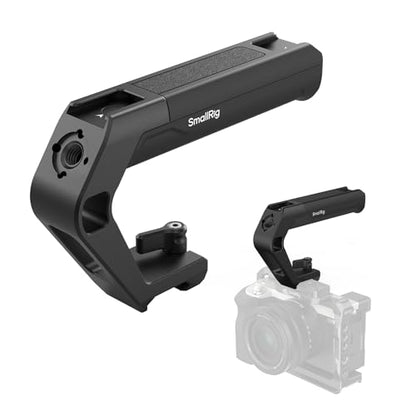 SMALLRIG Lightweight NATO Clamp Top Handle, Tiny Camera Top Grip Only 119g, Handgrip with Locating Hole for ARRI and Two Cold Shoe Mounts, for Camera Cage with Built-in NATO Rail - 5977 - style: NATO Clamp