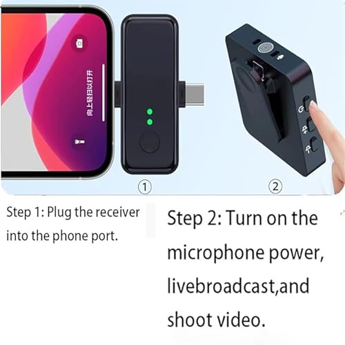 3-in-1 Mini Wireless Lavalier Microphone for iPhone, Android & Camera - Ideal for Vlogging, Content Creation & Video Recording with AI Noise Reduction, 328ft Range & 20H Battery Life