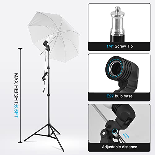 Yesker Photography Lighting Kit 8.5x10ft backdrop Support Equipment System Umbrella 5500k Light Bulb Softbox Continuous Lighting for Photo Shoot Studio Portrait Product and Video Recording Photography - size: 8.5x10ft Photography Lighting Kit