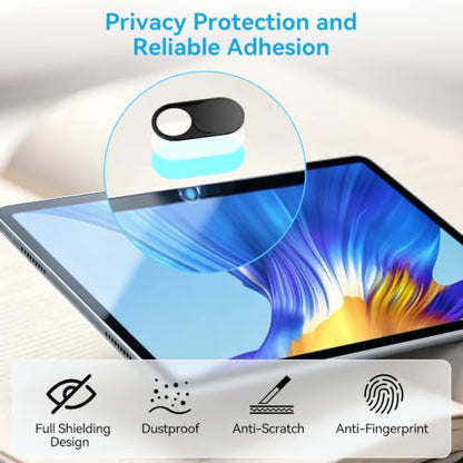 CloudValley Upgrade Webcam Camera Cover, [3-Pack] 0.023 inch Metal Camera Cover Slide for Mac, iPad, MacBook Pro, MacBook Air, Laptops, PC/Computer, Tablets, Web Blocker Protect Your Privacy - color: Black-Oval, size: 3 packs webcam cover