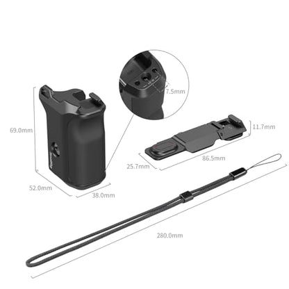 SmallRig Handle for DJI Osmo Action 6, Street Photography Side Grip with Shutter Button & Cold Shoe, Compatible with SmallRig Action 6 Cage 5887/5888, Wrist Strap Included for Street Photography-6259 - style: Grip