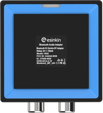 Bluetooth Audio Adapter for Music Streaming Sound System, Esinkin Wireless Audio Adapter Works with Smartphones and Tablets, Bluetooth Receiver for Home Stereo