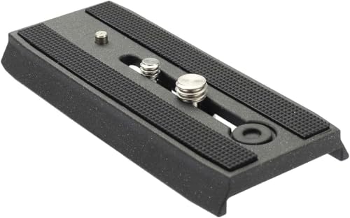 AVELLA Universal Sliding Quick Release Plate Replacement Camera Mount with 1/4 Inch and 3/8 Inch Mounting Screws for V501 V504Fluid Head，Length: 3.54 inches/9CM