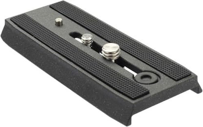 AVELLA Universal Sliding Quick Release Plate Replacement Camera Mount with 1/4 Inch and 3/8 Inch Mounting Screws for V501 V504Fluid Head，Length: 3.54 inches/9CM