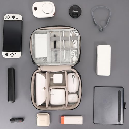 Organizer Bag Big Case Cable Electronic Devices Travel Pouch USB Charger Accessories Mouse Phone SD Power Bank Earphone - color: Grey