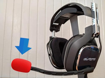 LEFXMOPHY A40 TR Pop Filter Replacement for Astro A20 A30 A40 A50 A40TR Gaming Headset Microphone Red Foam Windscreen Mic Cover, 3-Pack