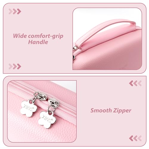 Hard Storage Case Compatible with Fujifilm Instax Mini 12/11/90/SQ1/SQ40/EVO Instant Camera, Holds Fuji Film & Accessories with 3 Dividers,Ideal for Home & Travel (Pink) - color: Pink