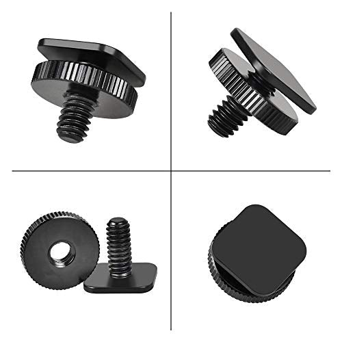 4-Pack 1/4 Inch Camera Adapter Screws: Versatile Flash Hot Shoe Mounts for DSLR Camera Rigs, Tripods, and Accessories