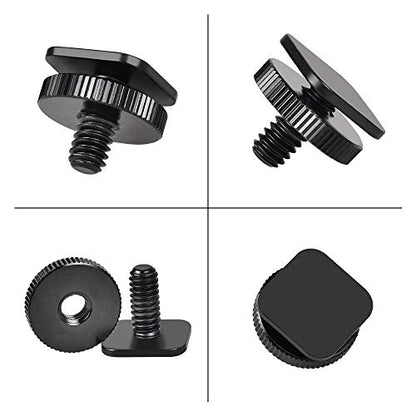 4-Pack 1/4 Inch Camera Adapter Screws: Versatile Flash Hot Shoe Mounts for DSLR Camera Rigs, Tripods, and Accessories