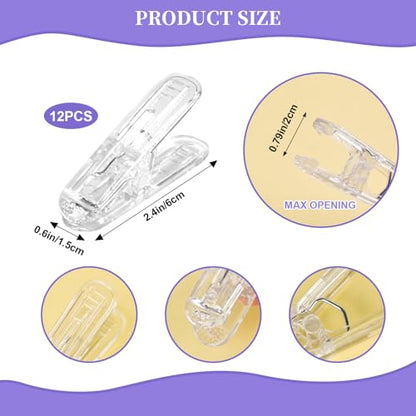 succulentlovers 22 Pcs Balloon Arch Clips, Clear Spring Clamps Kit for Backdrop Stand, Lightweight Balloon Arch Clamping Clip for Birthday Wedding Party Photography Studio Craft Decoration Accessories