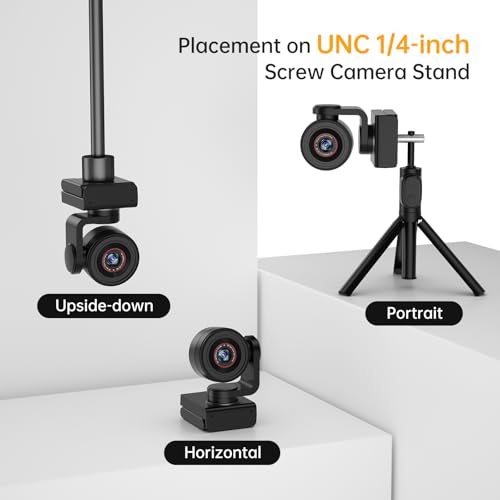 MT-VIKI 4K AI PTZ Webcam, Auto Tracking Gesture Control Camera, 1080P 60fps, 92° Wide Angle, 330° Pan 180° Tilt, TOF 0.2s Fast Focus, Dual Mic, USB-C for Streaming Meeting Online Class