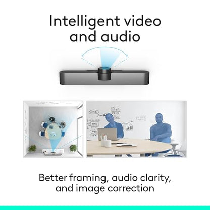 Logitech MeetUp Video Conferencing System, Ultra HD 4K/1080p/720p, 3 Microphones/Adjustable Speakers, Wide Field of View 120°, PC/Mac/Laptop/MacBook/Tablet - Black - style: MeetUp