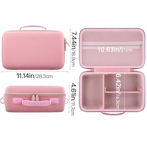 Camera Case Compatible with Canon EOS Rebel T7/T100/R50/R100/R5/R6 V//R6 Mark II DSLR Camera with 18-55mm Lens,Sony,Nikon DSLR Camera Protective Case with Shoulder Strap (Pink Case) - color: Pink Case