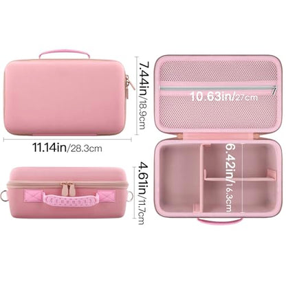 Camera Case Compatible with Canon EOS Rebel T7/T100/R50/R100/R5/R6 V//R6 Mark II DSLR Camera with 18-55mm Lens,Sony,Nikon DSLR Camera Protective Case with Shoulder Strap (Pink Case) - color: Pink Case