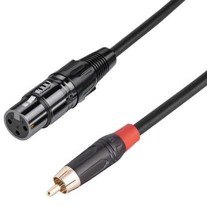 XLR to RCA Adapter Cable, XLR Female to RCA Male Audio Cable Connector (3FT) - color: XLR Female to RCA Male Cable