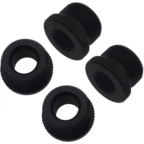 4 PCS 3/8 Female to 5/8 Male Mic Stand Adapter for Camera Stand, Tripod and Fill Light Stand (Black)