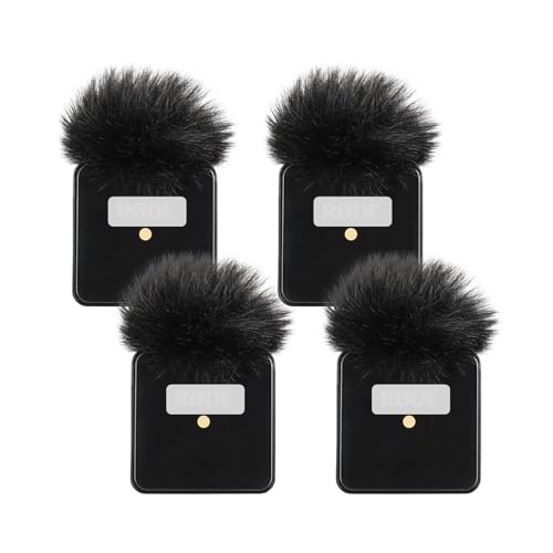 4PCS Windscreen/Pop Filter for Rode Wireless Go I (1st Gen) Microphones - Furry Mic Cover for Wind & Ambient Noise Reduction (Rode Wireless Go I, Black) - color: 4PCs-Black, size: Rode Wireless Go I