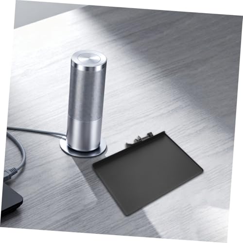 Mikinona 1Pc Metal Sound Card Storage Tray for Microphone Stand Clamp Holder with Angle and Protective Sponge Pad Support for Live Broadcast and Audio Equipment