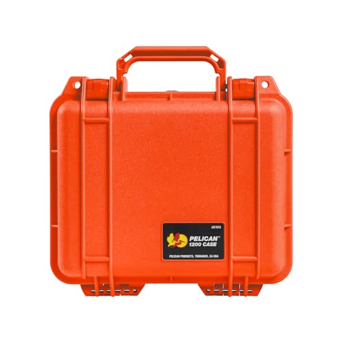 Pelican 1200 Case With Foam (Orange) - color: Orange