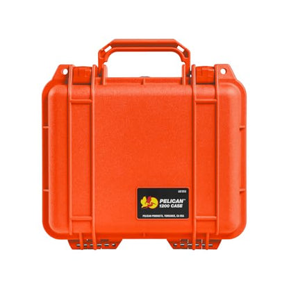 Pelican 1200 Case With Foam (Orange) - color: Orange