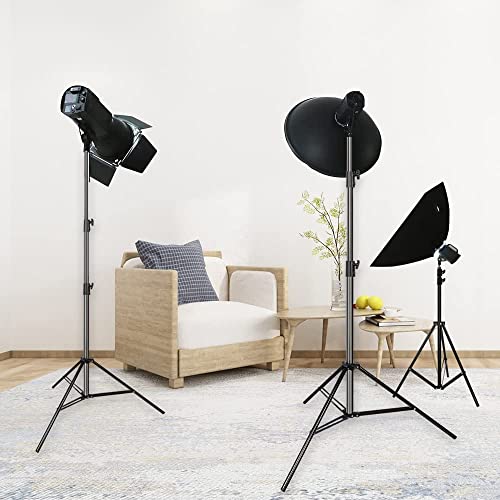 Heavy Duty Light Stand 9.5ft, Aluminum Alloy Lights Stand Spring Cushioned Adjustable Photo Video Lighting Stand, Photography Studio Tripod Stands for Flash LED Video Lights, Ring Lighting, Softboxes - size: Light Stand KT2
