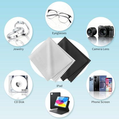 Glasses Cleaning Cloth 30 Pcs - 6*7in, Ultra Soft, Individually Wrapped, Streak-Free, Microfiber Eyeglass Cleaning Cloth for Eyeglass, Screen, Readers, Sunglasses, Laptops, Tablets, Phones Etc. - color: 30 pack
