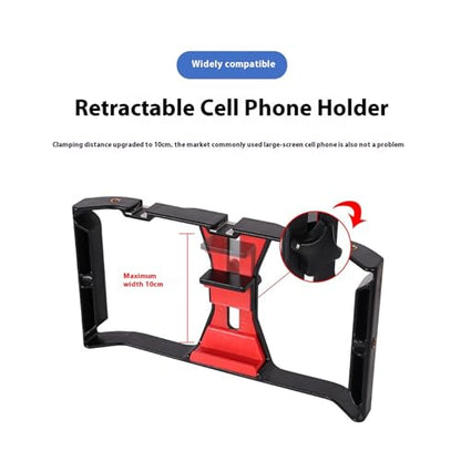 Filmmaking Case Smartphone Video Rigs Film Making Rigs Cage Handheld Stabilizer Handle Grip Tripod Holder for Phone Anti Shock Smartphone Stabilizer for Video