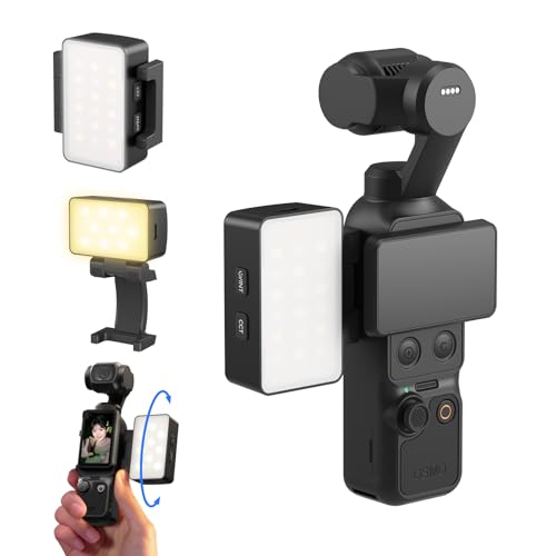 SmallRig Bi-Color LED Video Light for DJI Osmo Pocket 4/3, Mini Video Light with 650mAh Battery, 2700K-6500K, 360° Adjustment, for Selfie Vlog Recording, Content Creators Photographer - 5733 - color: Bi-Color