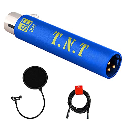 Kellards sE Electronics DM2 TNT Active in-Line Microphone Preamplifier Bundle with Pop Filter and XLR-XLR Cable