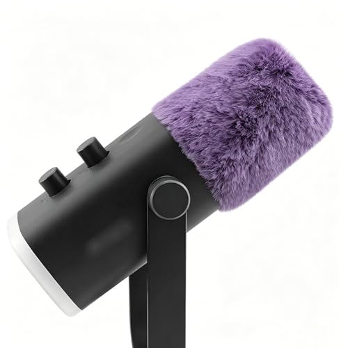 LEFXMOPHY Windscreen for FIFINE AM8 Microphone, Purple Furry Wind Muff Pop Filter - color: PURPLE