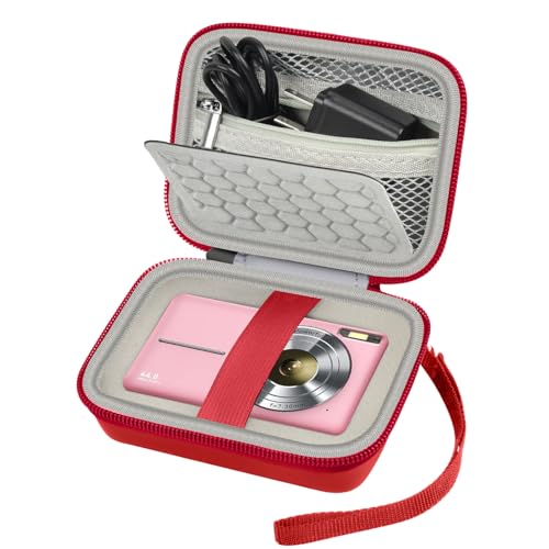 Comecase Carrying & Protective Case for Digital Camera, for CAMKORY/for Kodak Pixpro FZ45 FZ55/for Canon PowerShot ELPH 180/190 / for Sony DSCW800 DSCW830 Cameras for Travel - Red - color: Red