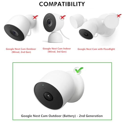 delilyn 25ft/7.5m Power Cable Compatible with Google Nest Cam Outdoor or Indoor, Battery(2nd Gen), Weatherproof 5V 2A Charging Cable for Nest Cam Continuously with One-Piece Molding Adapter