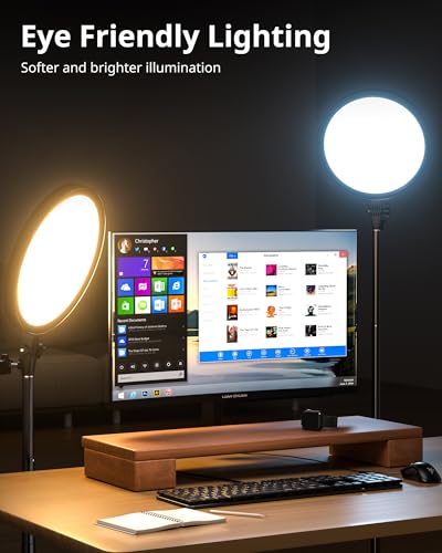 UBeesize Professional Ring Light with Stand, Phone Holder & Remote – 6500K Full-Screen LED Lighting for Makeup, Photography, Studio, Barber, and Live Streaming