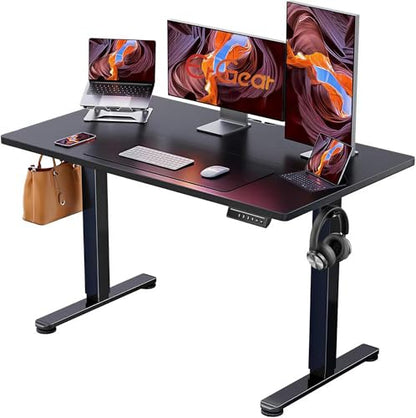 ErGear Height Adjustable Electric Standing Desk, 48 x 24 Inches Sit Stand up Desk, Memory Computer Home Office Desk, Black - color: Black, size: 47.2 X 23.6 Inches