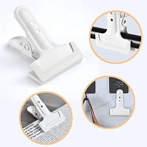 Backdrop Spring Clamps 6 Pack Large 4" Heavy Duty White | Photography Backdrop Clips, For Background Backdrops Stand, Woodworking, Home Improvement