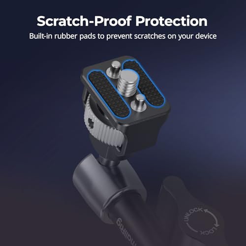 SMALLRIG 7'' Magic Arm with 1/4"-20 Screws & Spring-Loaded Pins, 1.5kg Load Capacity, 360° Dual Ball Head, Non-Slip Design for Cameras/Lights/Monitors/Mics/Phones – 5308 - style: 1-Pack (Spring-Loaded Pins)