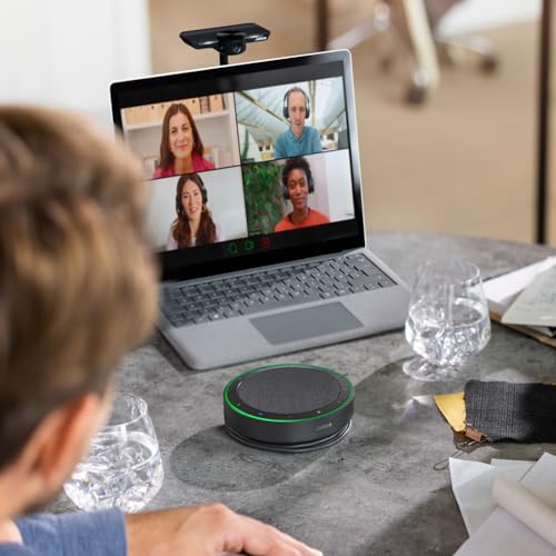 Jabra Speak2 75 (2025 Edition) Wireless Bluetooth Speakerphone - 4 Noise-Cancelling Mics, 65mm Speakers - New Linking Feature - USB-A & USB-C - Works with Zoom and Google Meet - Dark Grey - size: Bluetooth Only, style: All Platforms