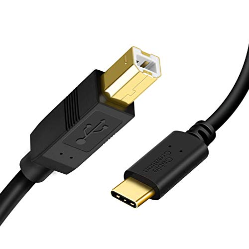 CableCreation USB B to USB C Cable 15FT/4.5M, Printer Cable to USB C, Type B to Type C Cord Compatible with Most USB-B Port Printers, MacBook Pro/Air, Yamaha Midi Controller/Keyboard, etc. - color: Black, size: 15FT