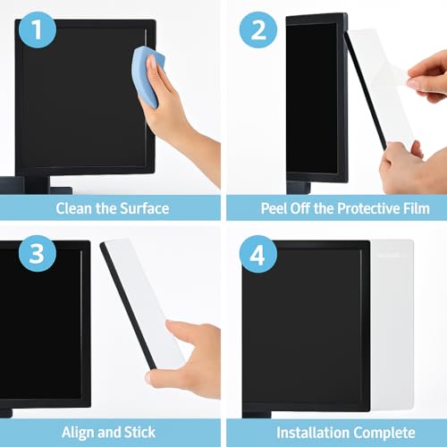 Office Desk Accessories 2 Pack Computer Monitor Memo Board Desktop Supplies Sticky Note Message Holder for Women Men Decorations Essentials Cute Stuff Things Organizer Gadgets Aesthetic Decor Gifts