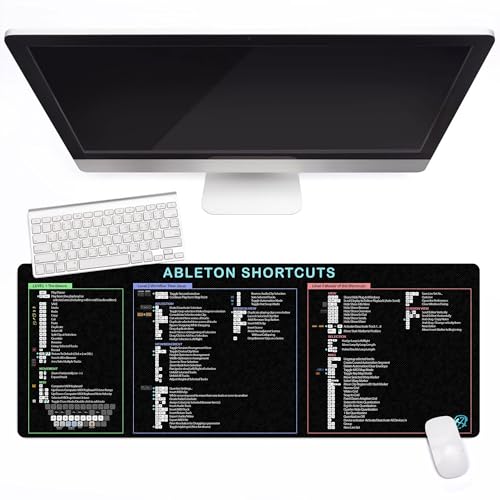 Ableton Shortcuts Mouse Pad – Perfect for Music Producers, Extended XXL Keyboard & Mouse Mat for Studio & DJ Setup, Essential Computer Accessories for Study, Work, and Reference Purposes KMH - color: Ableton