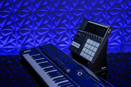 Headliner Adjustable Steel Desktop Production Stand; 55˚ Degree Angle; Fits Larger Desktop Synths, Samplers, Effects Modules, Drum Machines and more Music Production Gear for your Studio - size: Single-Tier 55° Desktop Production Stand