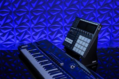 Headliner Adjustable Steel Desktop Production Stand; 55˚ Degree Angle; Fits Larger Desktop Synths, Samplers, Effects Modules, Drum Machines and more Music Production Gear for your Studio - size: Single-Tier 55° Desktop Production Stand