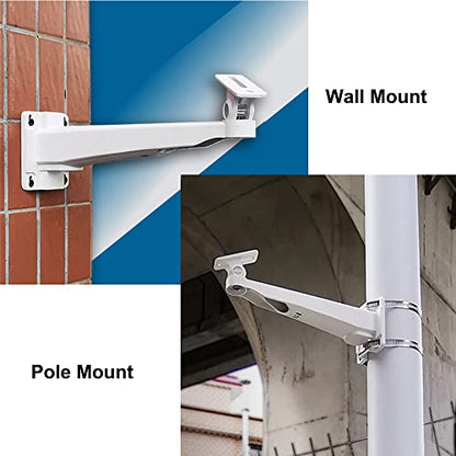 CCTV Security Wall Pole Mounting Loop Bracket,27cm Long Arm Support Monitoring Pole Hoop Bracket Surveillance Camera Wall Mounted/Pole Mounted for CCTV Security Camera PTZ Dome