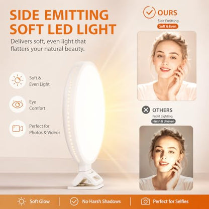 Full Screen Ring Light, 60 LED Video Conference Lighting with 3 Light Modes & Adjustable Brightness, Anti-Glare Clip-On Fill Light for Laptop/PC/Mac, Zoom Calls, Live Streaming, Selfie, TikTok