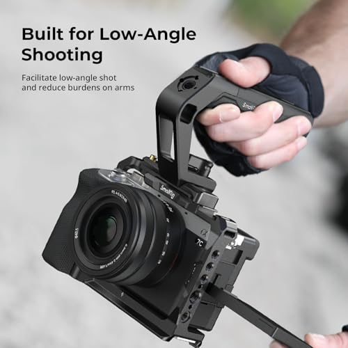 SMALLRIG Lightweight NATO Clamp Top Handle, Tiny Camera Top Grip Only 119g, Handgrip with Locating Hole for ARRI and Two Cold Shoe Mounts, for Camera Cage with Built-in NATO Rail - 5977 - style: NATO Clamp