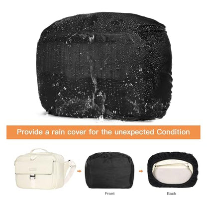 MOSISO Camera Shoulder Bag Case Crossbody Sling Purse, DSLR/SLR/Mirrorless Compact Padded Photography Handbag with Rain Cover Compatible with Canon/Nikon/Sony Cameras and Lenses, Beige - color: Beige